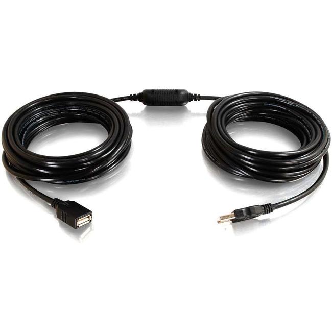 C2G 25ft USB Active Extension Cable - USB 2.0 A M-F (Center Booster Format)