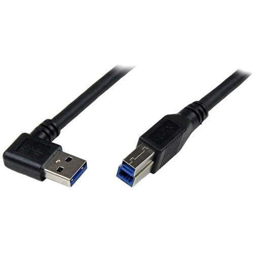 StarTech.com 1m Black SuperSpeed USB 3.0 Cable - Right Angle A to B - M-M