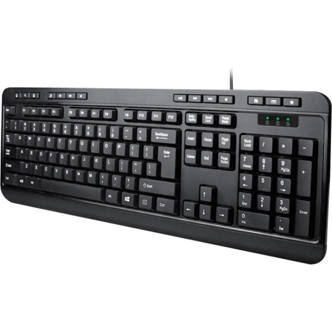 Adesso AKB-132 - Spill-Resistant Multimedia Desktop Keyboard (USB)