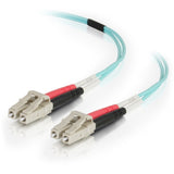 C2G 1m LC-LC 50-125 Duplex Multimode OM4 Fiber Cable - Aqua - 3ft