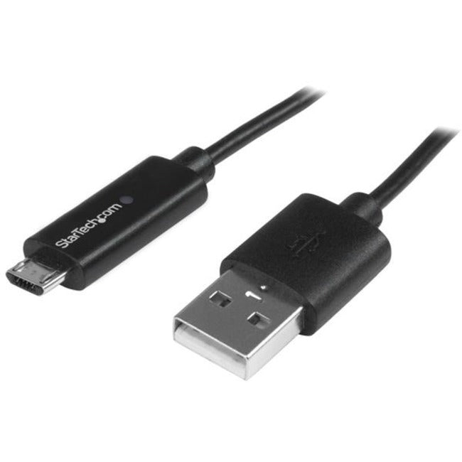 StarTech.com 1m 3 ft Micro-USB Cable with LED Charging Light - M-M - USB to Micro USB Cable