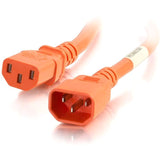 C2G 3ft 18AWG Power Cord (IEC320C14 to IEC320C13) - Orange