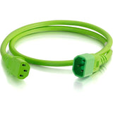 C2G 6ft 18AWG Power Cord (IEC320C14 to IEC320C13) - Green