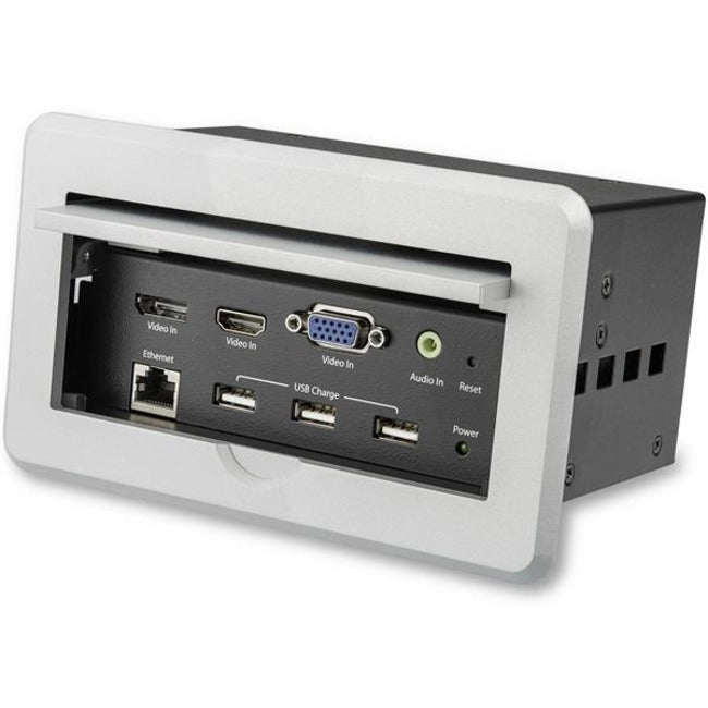 StarTech.com Conference Table Connectivity Box for A-V - USB Charging - LAN - HDMI - VGA - DisplayPort Inputs - HDMI Output - 4K