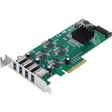 SIIG 4-Port SuperSpeed USB 3.0 PCIe Card - Quad Core